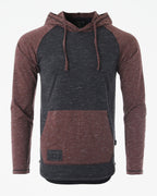ZIMEGO Mens Long Sleeve Lightweight Hooded Henley – Color Block Pullover Hoodie  for Casual Gym Workout Travel